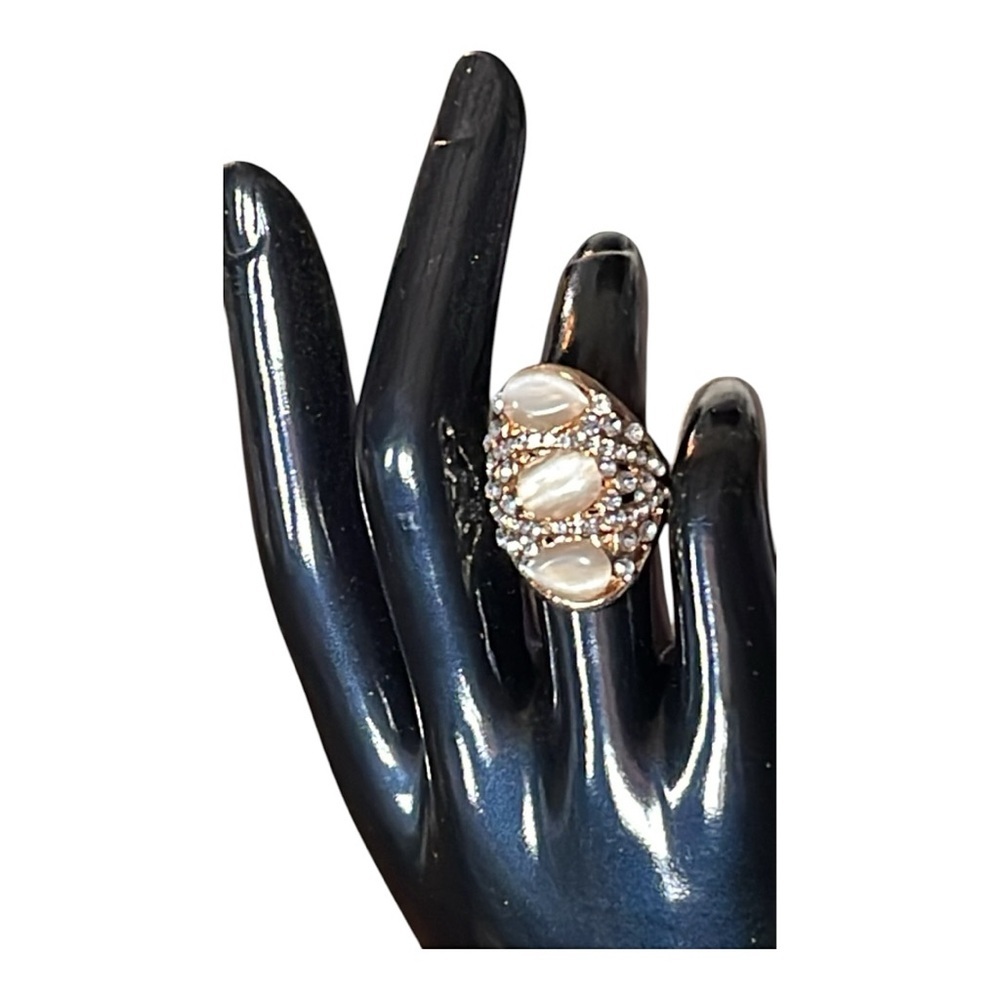 Stunning Rhinestone and Rock Costume Ring